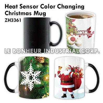 Heat Sensor Color Changing Christmas Mug