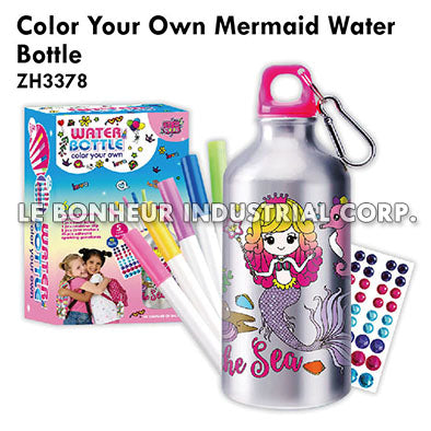 Color Your Own Mermaid Water Bottle