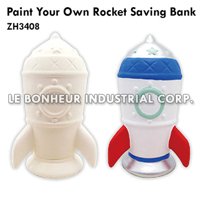 Paint Your Own Rocket Saving Bank