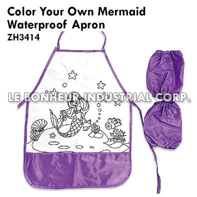 Color Your Own Mermaid Waterproof Apron