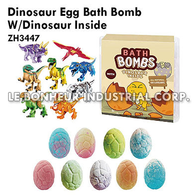 9pcs Dinosaur Egg Bath Bomb W/Dinosaur Inside