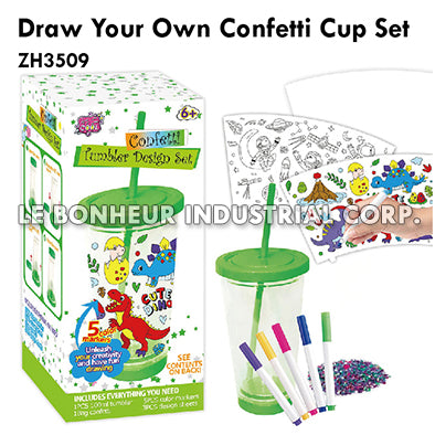 Draw Your Own Confetti Cup Set