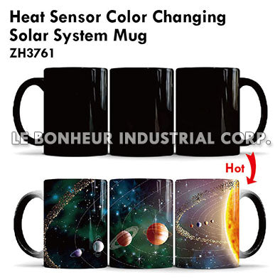 Heat Sensor Color Changing Solar System Mug