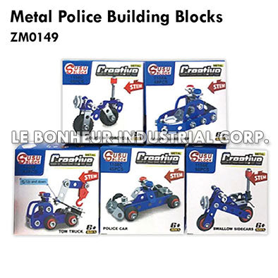 Metal Police Building Blocks