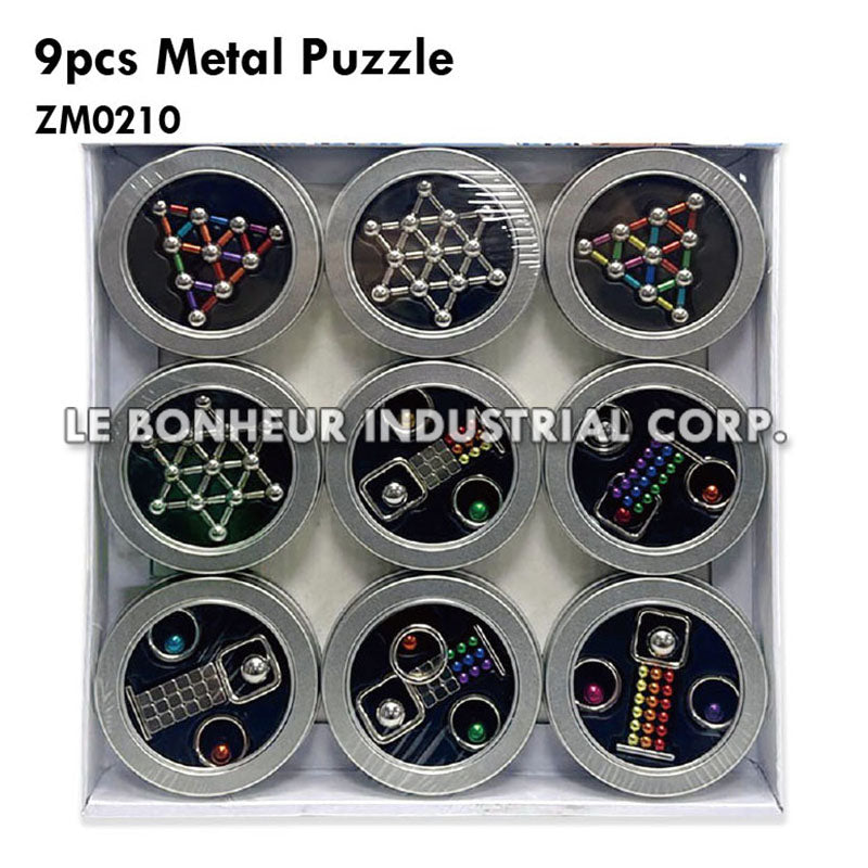 9pcs Metal Puzzle