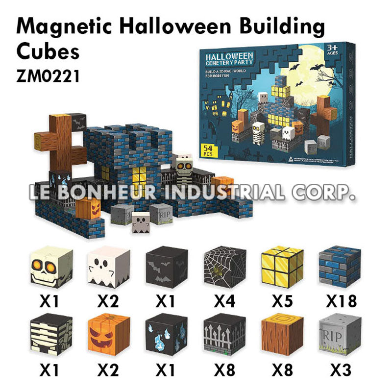 Magnetic Halloween Building Cubes