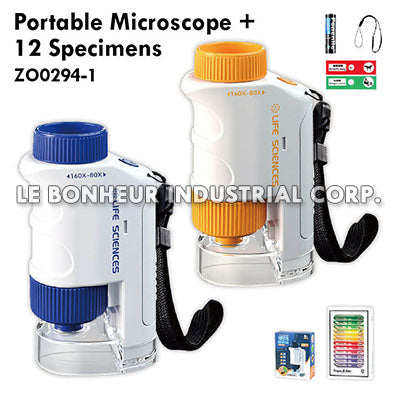 Portable Microscope + 12 Specimens