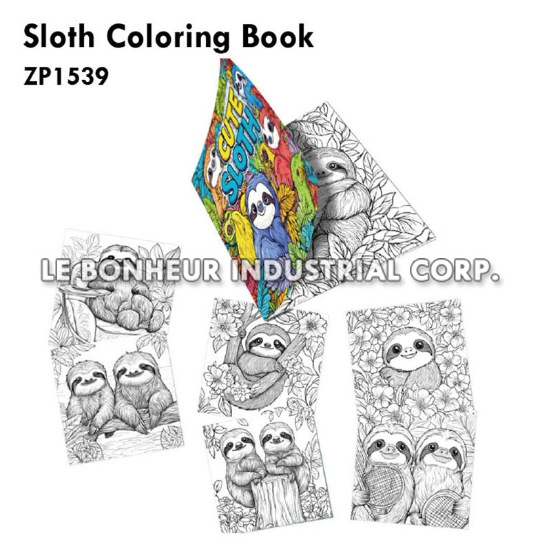 Sloth Coloring Book