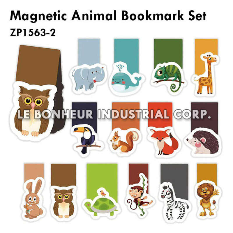 Magnetic Animal Bookmark Set