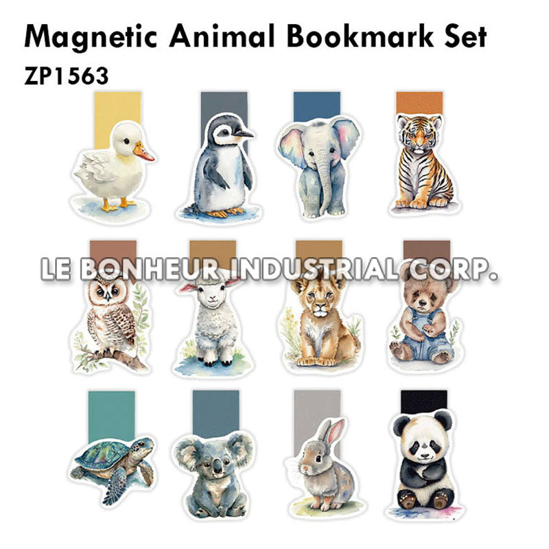 Magnetic Animal Bookmark Set