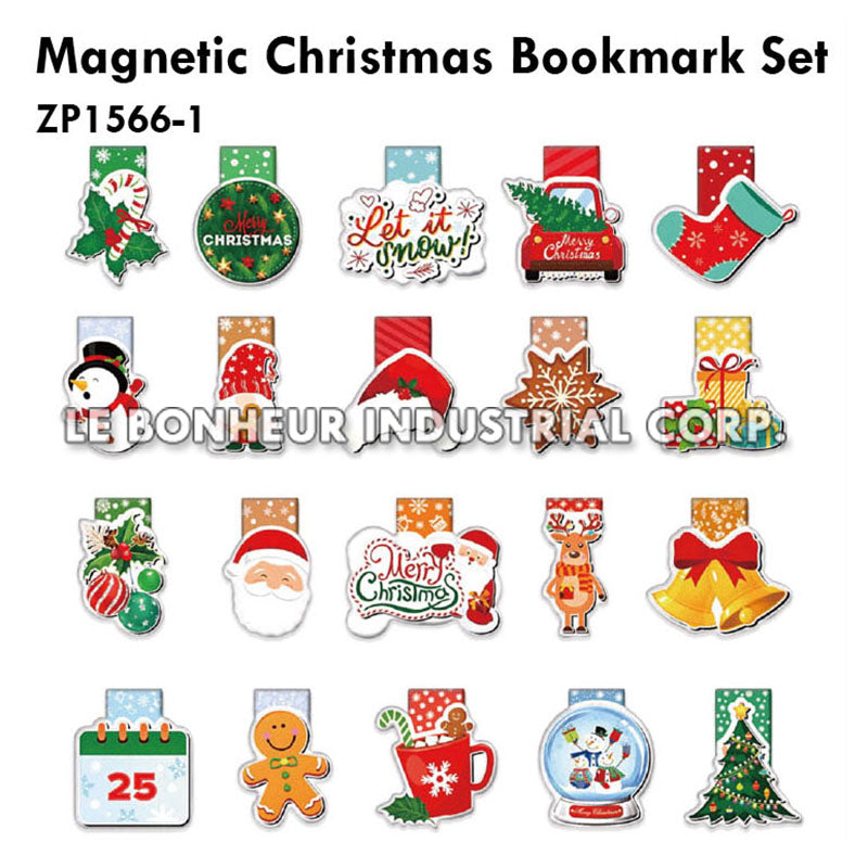 Magnetic Christmas Bookmark Set