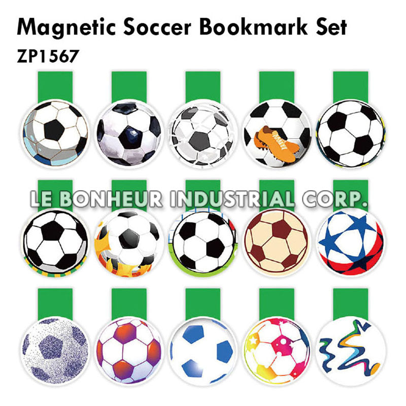 Magnetic Soccer Bookmark Set