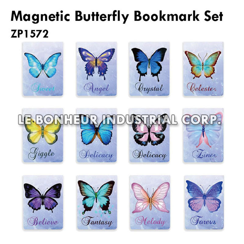 Magnetic Butterfly Bookmark Set