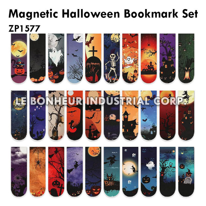 Magnetic Halloween Bookmark Set