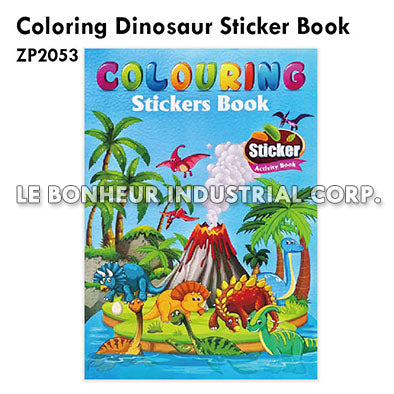 Coloring Dinosaur Sticker Book