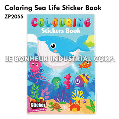 Coloring Sea Life Sticker Book