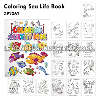 Coloring Sea Life Book