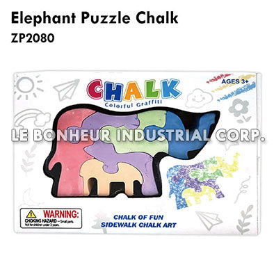 Elephant Puzzle Chalk