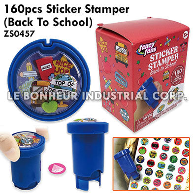160pcs Back To School Sticker Stamper