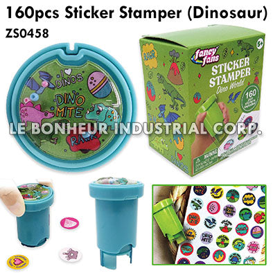 160pcs Dinosaur Sticker Stamper