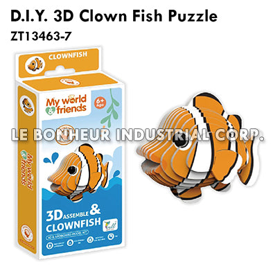 D.I.Y. 3D Clown Fish Puzzle