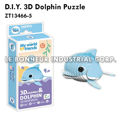 D.I.Y. 3D Dolphin Puzzle