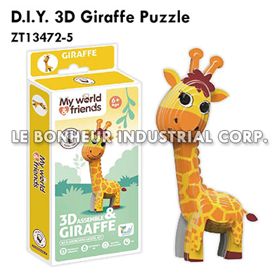 D.I.Y. 3D Giraffe Puzzle