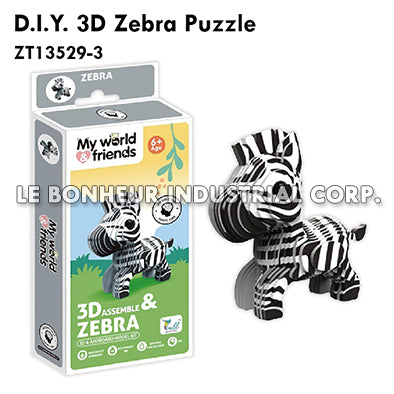D.I.Y. 3D Zebra Puzzle
