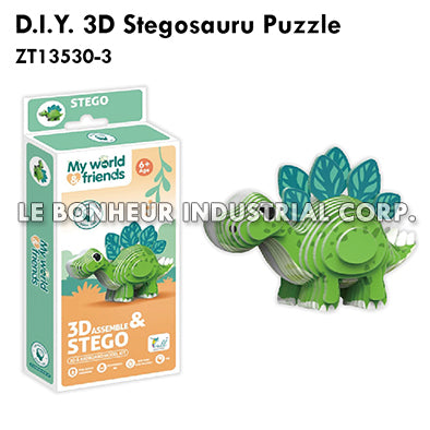 D.I.Y. 3D Stegosauru Puzzle