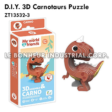 D.I.Y. 3D Carnotaurs Puzzle