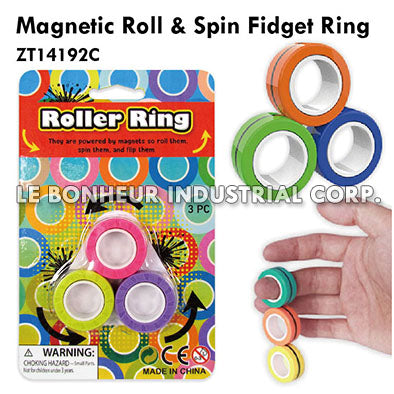 Magnetic Roll & Spin Fidget Ring