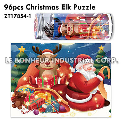 96Pcs Santa Claus Puzzle In Tube