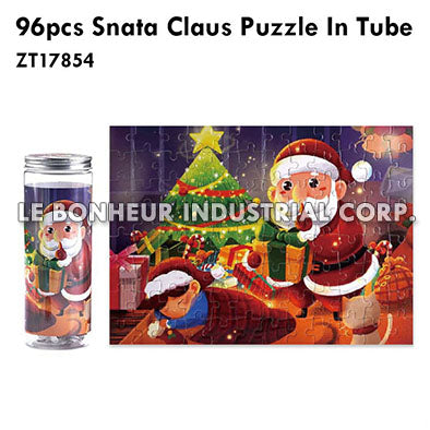 96Pcs Santa Claus Puzzle In Tube