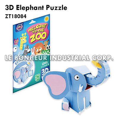 3D Elephant Puzzle