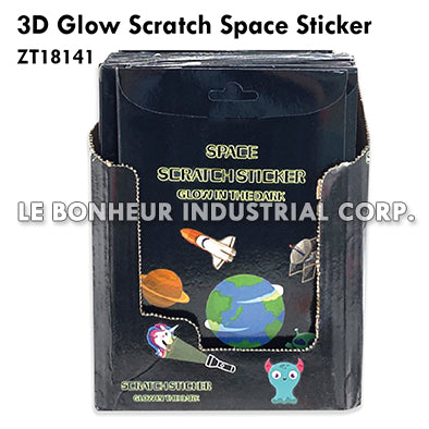 3D Glow Scratch Space Sticker