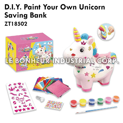 D.I.Y. Paint Your Own Unicorn Saving Bank