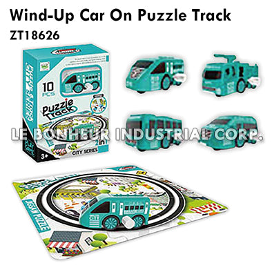 Wind-Up Car On Puzzle Track