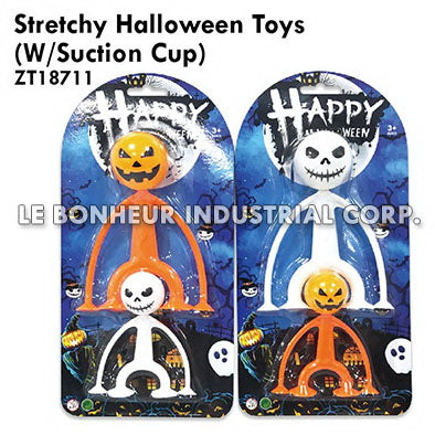 Stretchy Halloween Toys (W/Suction Cup)