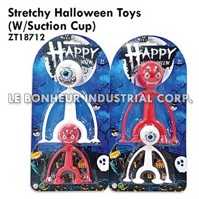 Stretchy Halloween Toys (W/Suction Cup)