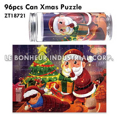96pcs Xmas Puzzle In Tube