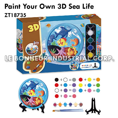 Paint Your Own 3D Sea Life