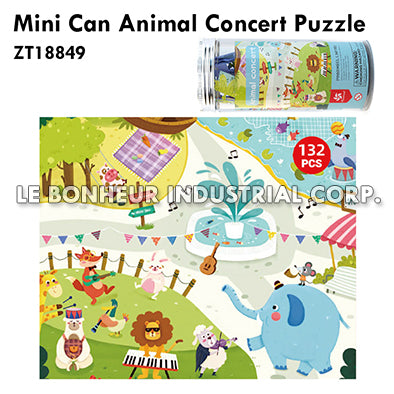 132pcs Mini Can Animal Concert Puzzle