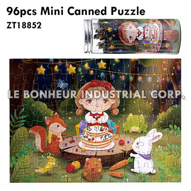 96pcs Mini Canned Mushroom Paradise Puzzle