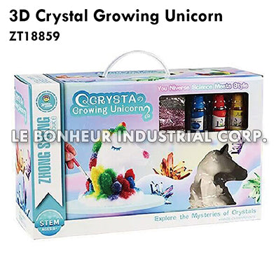 3D Crystal Growing Unicorn