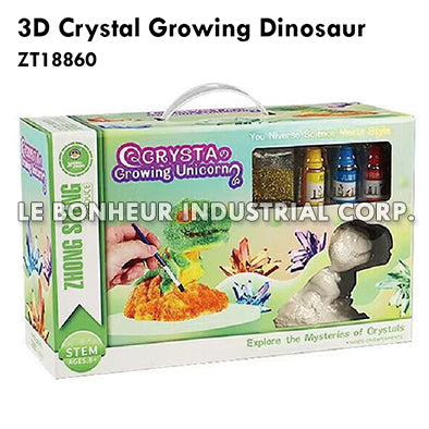 3D Crystal Growing Dinosaur
