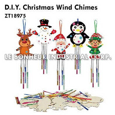 D.I.Y. Paint Your Own Christmas Wind Chimes