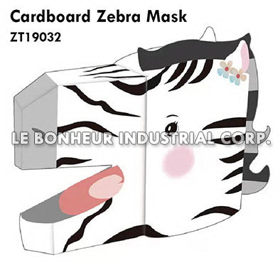 Cardboard Zebra Mask