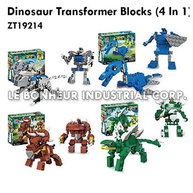 Dinosaur Transformer Blocks (4 In 1)