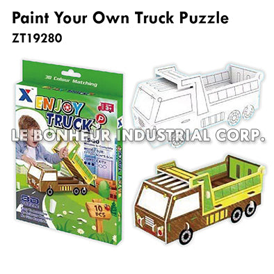 Paint Your Own Truck Puzzle