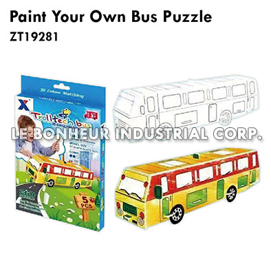 Paint Your Own Bus Puzzle
